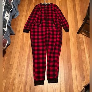 Men’s XL one piece Buffalo check pajamas